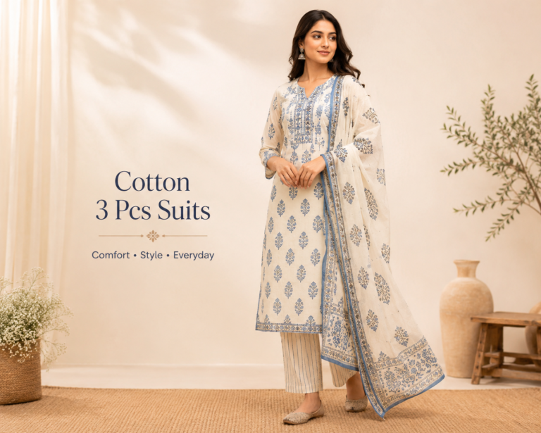 Cotton 3 Pcs Suits
