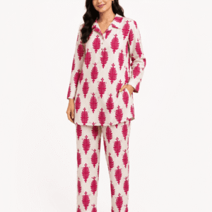 Jaipuri Cotton Cord Set for Women – Red